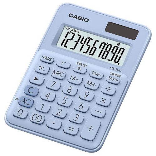 CALCULADORA CASIO MX-12B-LB AZUL PASTEL